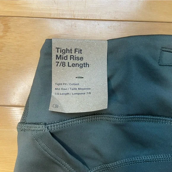 Nike Dri-Fit Running 7/8 Tights Mid Rise Tight Fit Sz Med Green Leggings NWT - Picture 4 of 9